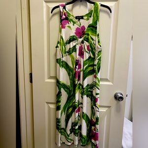 Karen Kane tropical floral maxi dress size large